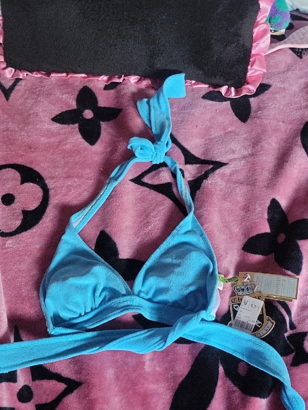 Juicy Couture Turquoise Blue Embroidered Bikini Set - Picture 2 of 9